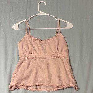 Women's Pink Sleeveless Top